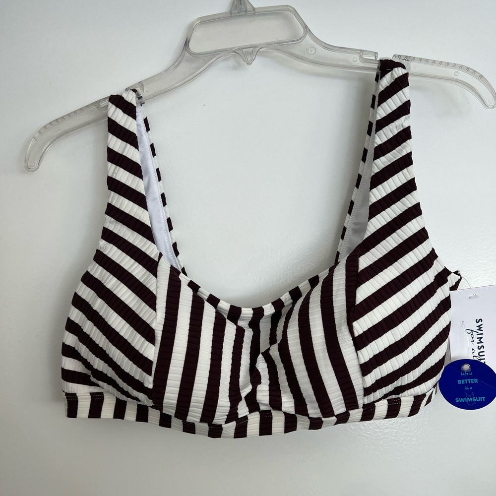Striped Bikini Top Plus Size